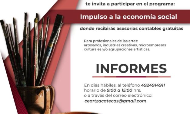 Invita Secretaría de Economía a creadores zacatecanos a participar en asesorías contables gratuita